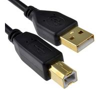 Oro 24AWG USB 2,0 Alto Velocidad Cable Impresora Cable A a B Negro 1,2 m [1.2 Metros/1,2m]