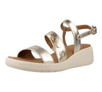 Geox D MELICONIA F, Sandalia de cuña Mujer, Lt Gold, 37 EU