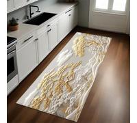 Oro Alfombras y Tapetes de Cocina Abeto en Relieve 40 x 120 cm Antideslizantes y Lavables para Cocina, Pasillo, Salón y Dormitorio