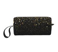 Oro Brillo Negro Fresco Moderno, Bolsa de Maquillaje Bolsa de cosméticos Bolsa de artículos de tocador de Viaje portátil Bolsa de Maquillaje