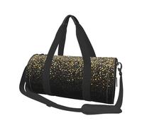 Oro Brillo Negro Fresco Moderno, Bolsa de Viaje de Gran Capacidad, Bolso Redondo, Bolsa de Viaje Deportiva, Bolsa de Mano, Bolsa de Fitness