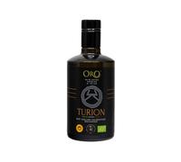 Oro Campania - Turion Aceite de Oliva Virgen Extra DOP Colinas de Salerno Orgánico, 100% italiano, extracción en frío, sabor fuerte con notas de alcachofa, ensalada y almendra, 500 ml