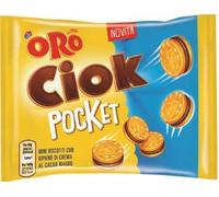 Oro Ciok Pocket Mini galletas rellenas con crema de cacao baja en grasa, 20 x 40 g