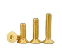 Oro de cabeza plana del acero de aleación de los tornillos del zócalo del maleficio de M2 M2.5 M3 M4 M5(M3x10mm-20pcs)