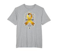 Oro de septiembre: Concientización de los Guerreros del cáncer Infantil Camiseta, Hombre Tallas Grandes, Gris Jaspeado, 2X Alto