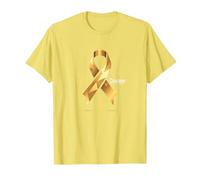 Oro de septiembre: Coraje de Conciencia sobre el cáncer Infantil Camiseta, Hombre, Limón, M