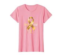 Oro de septiembre: Coraje de Conciencia sobre el cáncer Infantil Camiseta, Mujer, Rosado, XXL