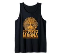 Oro Estoico Con Traducción Estoicismo Sic Parvis Magna Camiseta sin Mangas