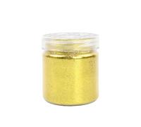 Oro Fino con Purpurina, Polvo Metálico con Purpurina Fina de 100 g, 0,2mm Dorada Purpurina, Sparkling Fine Resin Glitter Powder, Purpurina en Polvo Iridiscente Metálica para Manualidades Cosméticos