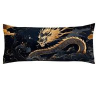 Oro Funda Cojin 45 x 140cm Funda Almohada Negro Protector Almohada Cervicales y Cuello Cojines Cama Protector de Almohadas, Embarazada Hombros Cuello Apoyo, para Almohadas de Verano Kl-363