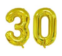 Oro Globos de cumpleaños, Decoracion Cumpleaños 30 Años, Grande Globos Foil, Globo Numeros Gigante, Inflar con Helio o Aire, Feliz Cumpleaños Decoracion, para Niño Niña Adultos La Boda Aniversario