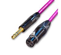 Oro Hembra XLR a ¼ Trs Jack Cable Equilibrado Furgoneta Damme Mic Corto 10m 20m