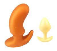 Oro,M,SHILISHAONV Juego de 2 piezas de accesorios de masaje de silicona dorada, cómodos de llevar, suaves y duraderos, con un peso de 260/600 g