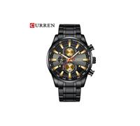 (oro negro) Relojes Curren para hombre, cronógrafo deportivo de lujo, relojes de pulsera para hombre,