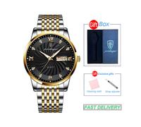 (oro negro y caja) Relojes de lujo para hombre de alta calidad, impermeables, de negocios, informales,