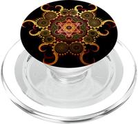 Oro Orgánica Merkaba Geometría Sagrada Simetría Psicodélica PopSockets PopGrip para MagSafe