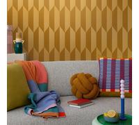 Oro Papel Pintado Geométrico Rollo Gráfico Groove Vinilo con Textura AS Creation