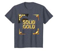 Oro sólido para niños Luxe Shimmer Statement Sparkle Bling Camiseta, Niños, Azul Jaspeado, 2 años