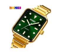 (Oro Verde-Hombre) Relojes de Pareja de la Marca SKMEI para Hombres de Negocios Mujeres Casual Impermeable