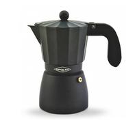 Oroley - Cafetera Italiana Touareg | Aluminio | 6 Tazas | Cafetera Vitrocerámica, Fuego y Gas | Estilo Tradicional