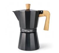 Oroley - New Dakar Nature - Cafetera Italiana Aluminio | Cafetera Vitrocerámica, Fuego y Gas | Estilo Tradicional (12 Tazas)