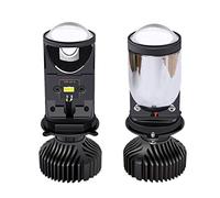 Orolotay 60W / Par LáMpara H4 LED Mini Proyector Lente Automobles Bombilla 8000LM Kit de ConversióN Hi/Lo Beam RHD LHD Derecha