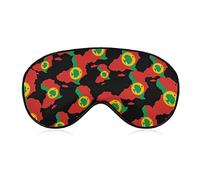 Oromo Flag on Map of Africa Sleep Eye Mask Cute Blindfold Eye Covers Eyeshade para Mujeres Hombres Regalos