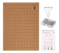 OROMYO Tabla de macramé con alfileres de 30,5 x 40,6 cm, de doble cara, grande, con rejillas, métrico e imperial, tabla de macramé para diferentes proyectos de cuerda