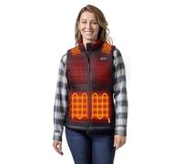 ORORO Chaleco Calefactable para Mujer con 7 Zonas de Calor, Control Dual, Batería Externa y Calefacción de Hombros - No Incluye Cargador (Negro Neutral, M)