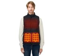 ORORO Chaleco térmico para hombre con banco de energía, chaleco térmico ligero para senderismo, camping al aire libre, cargador no incluido, Negro, L