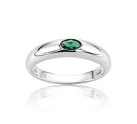 Orovi - Anillo para mujer, plata de ley 925, anillo de compromiso con rubíes, esmeralda/zafiro, alianza plata, joyería para pareja, joya de piedra preciosa, joyería para mujer hipoalergénica, caja de