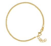 Orovi Pulsera de bolas para Mujer Plata de ley 925 bañado en Oro de 18 Quilates pulsera oro mujer de 21 cm con extensor de 3 cm y cierre de mosquetón Fabricado en Italia Entregado en Joyero