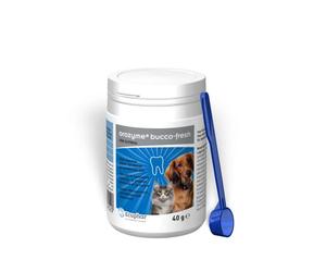 Orozyme Bucco-Fresh PlaqueOff | Polvo para perros y gatos | 40 g | ecuphar | Materias primas para piensos | Para apoyar el cuidado dental y la higiene bucal | Con Ascophyllum nodosum