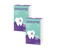 Orozyme Tiras masticables Talla M | Perros | 2 x 141 g | Ecuphar | Alimento complementario | Para la higiene bucal diaria y el cuidado dental del perro | Paquete Doble
