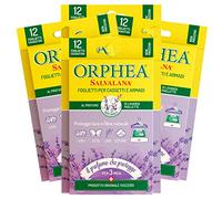 Orphea Salvalana - 4 hojas para cajones y armarios, protege la lana y las fibras naturales con aroma a lavanda Maillette - 4 paquetes de 12 hojas cada una