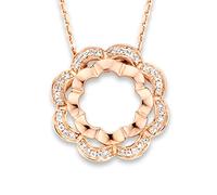 Orphelia Colgante de Mujer con Cadena de Plata 925 rodiada y circonitas Blancas de Corte Brillante ZH-7127, Plata esterlina, Circonia cúbica