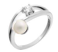 Orphelia Mujer Plata de Ley (925/1000) Plata Redondo Perlas Simuladas Blanco Perla