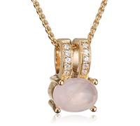 Orphelia Mujer Plata de Ley 925 Plata Corte Brillante Redondo Rosa Circonita Colgante FASHIONNECKLACEBRACELETANKLET