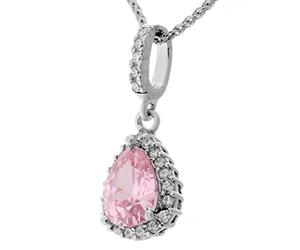 Orphelia Mujer Plata de Ley 925 Plata Corte Brillante Redondo Rosa circonita FASHIONNECKLACEBRACELETANKLET