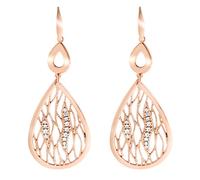 Orphelia Pendientes para mujer, plata 925, parcialmente chapados en oro, circonitas, color blanco, talla brillante ZO-7188/RG, Plata de ley, Circonia cúbica