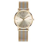 Orphelia Reloj analógico para Mujer de Moda Milano con Banda de Malla de Acero Inoxidable, Dorado/Plateado., Pulsera