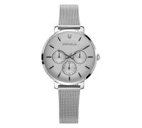 Orphelia Reloj de Mujer con Esfera múltiple Derby con Correa de Acero Inoxidable de Malla, Plata, Pulsera