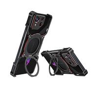 ORPKYEHMXK Carcasa de metal sin montura para disipación de calor compatible con ASUS ROG Phone 8/8 Pro MagSafe Magnético, cubierta protectora de lente (negro rojo, para ROG8 Pro)
