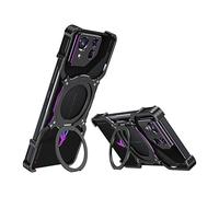 ORPKYEHMXK Funda de metal sin montura para disipación de calor compatible con ASUS ROG Phone 8/8 Pro MagSafe MagSafe cubierta protectora de lente (negro morado, para ROG8)