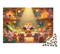 Orquesta Animal Cartoon Puzzle de 1000 Piezas Papel para Adultos Fiesta en el Bosque Juego de Puzzle 1000 Piezas Relajación Decoración Regalo 38x26cm/1000pcs