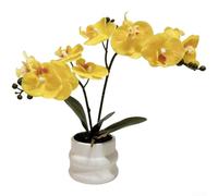 Orquídea artificial en formato en maceta que imita las características reales de la Phalaenopsis, incluidas las vetas y la flexibilidad (B)