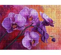 orquídea Púrpura Puzzle 4000 Piezas Adultos, Rompecabezas con Letras en la Parte Posterior - Piezas Que Encajan Perfectamente, Reto de Concentración, Regalo para Mujer y Decor, 141.5 x 87.5 cm w0-462