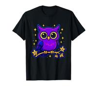 Orquídea Stardust Owl Night Sky Wisdom para niños y jóvenes Camiseta