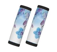 Orquídeas Flores Naturales, 2 piezas de fundas para asas de equipaje, cubiertas suaves y cómodas para asas de equipaje. Etiqueta para equipaje.