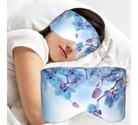 Orquídeas Flores Naturales, Antifaz para dormir, ideal para el hogar, viajes y trabajo por turnos. Cubre completamente los ojos y bloquea la luz.